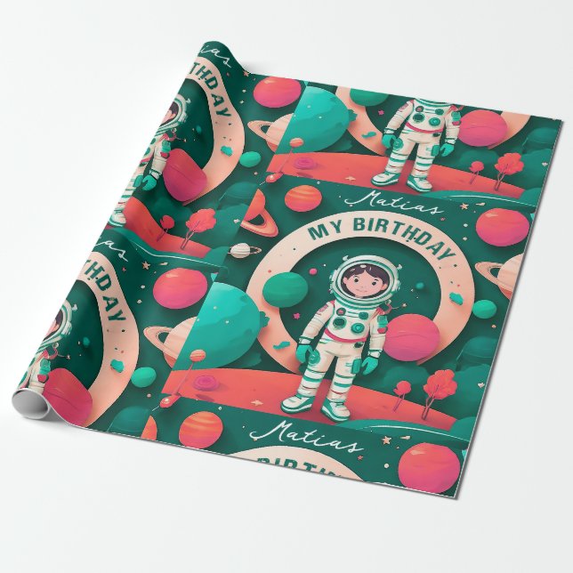 De Presente Papel regalo cumpleaños personalizado (Desenrolado)