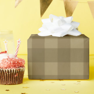 De Presente Papel Rustic Brown Buffalo Xadrez Wraprap