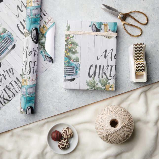 De Presente Papel Rustic Farmhouse Truck Wraps (Artesanato)