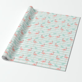 De Presente Papel Tropical Flamingo Wraping