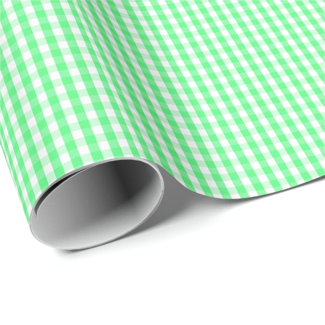 De Presente Papel verde e branco da luz pequena - do guingão (Ponta do rolo)