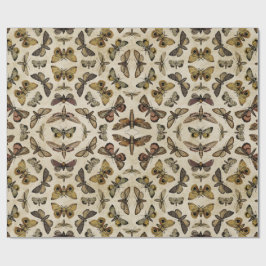 De Presente Papel Vintage Moths Wrapap