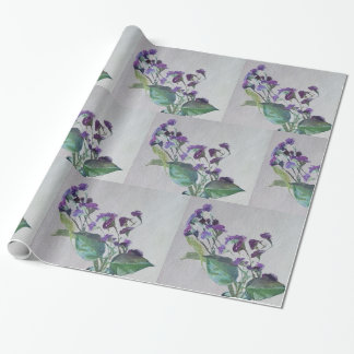 De Presente Papel Violet Flower Wraping
