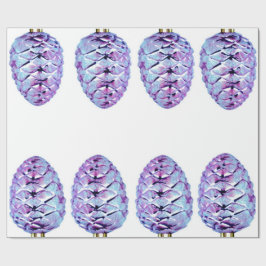 De Presente Papel Violet Pinecones Wraping