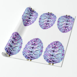 De Presente Papel Violet Pinecones Wraping
