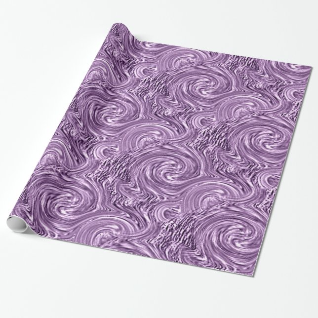 De Presente Papel Violet Swirl Wrapling (Desenrolado)
