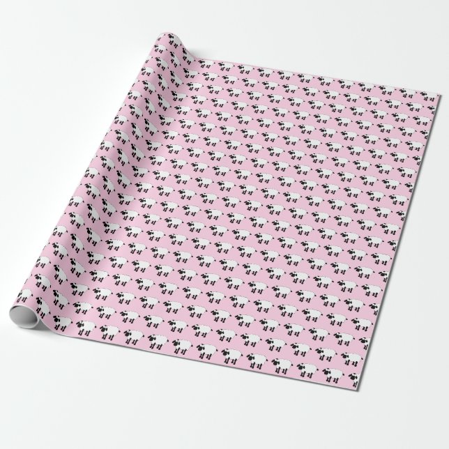 De Presente Papel Whimsical Sheep Wraping (Desenrolado)