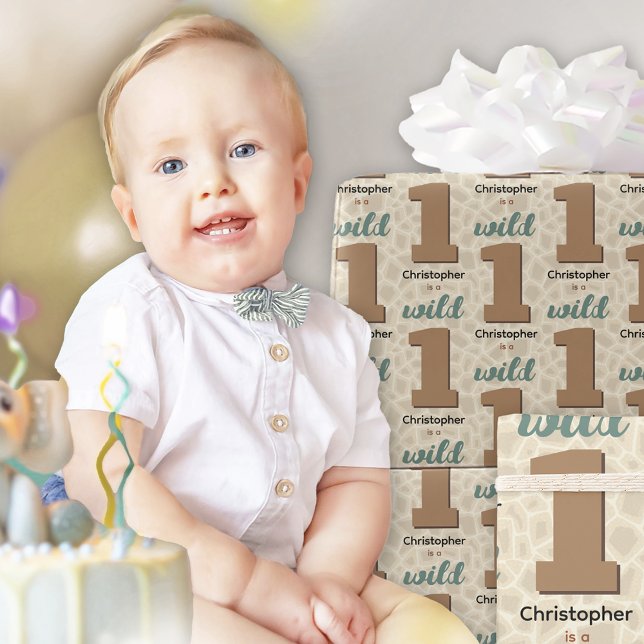 De Presente Papel Wild One Birthday Wrapping (Criador carregado)