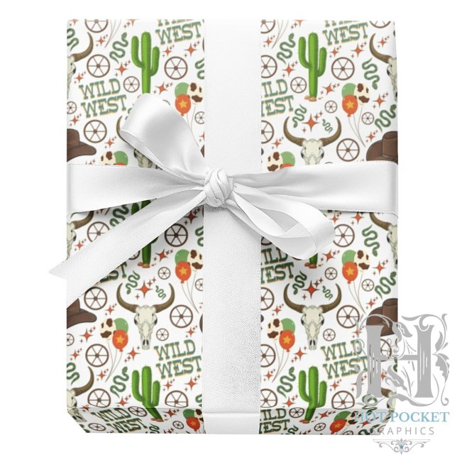 De Presente Papel Wild West Wrapping (Criador carregado)