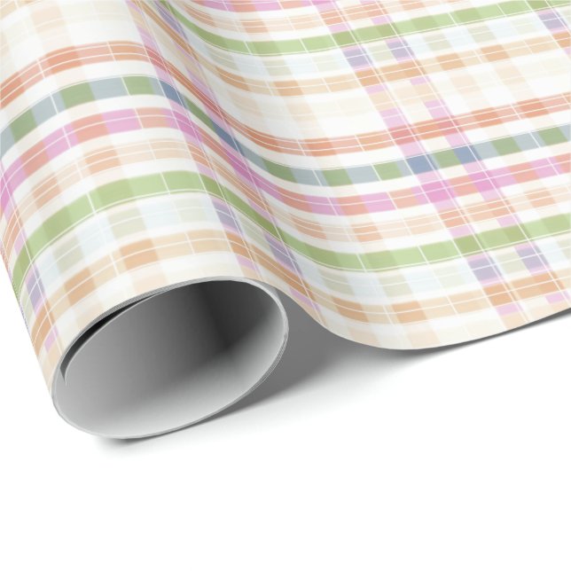 De Presente Papel Xadrez Rosa para Qualquer Ocasião (Ponta do rolo)