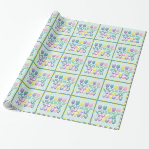 De Presente Páscoa Tulipas Ovos Felz pascoa Enrolado Papel