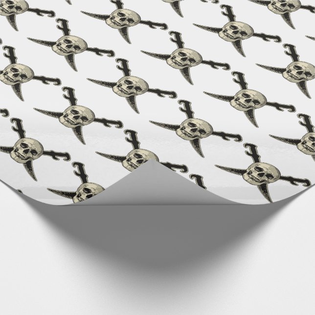 De Presente Pirata (crânio) - Papel brilhante para enrolamento (Ponta)