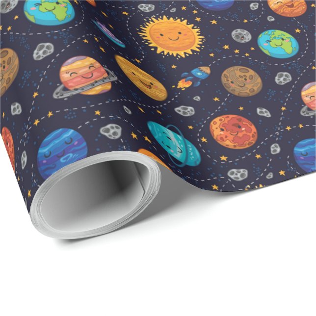De Presente Planetas felizes Enrolando Papel (Ponta do rolo)