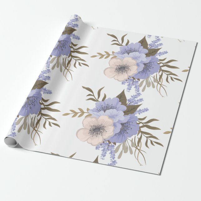 De Presente primaveras flores que embrulham papel (Desenrolado)