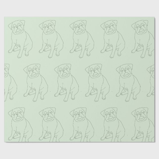 De Presente Pug Dog - Papel Decorrido (Aberto)
