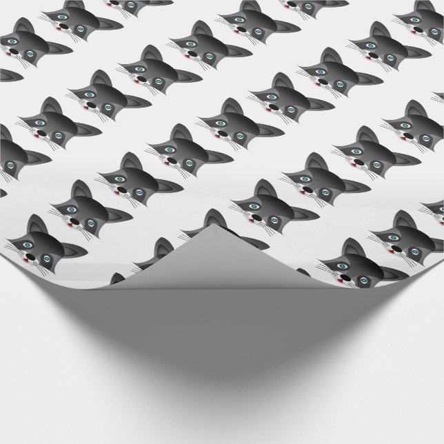 De Presente Raccoon - Papel brilhante para embalagem, 30" x 15 (Ponta)