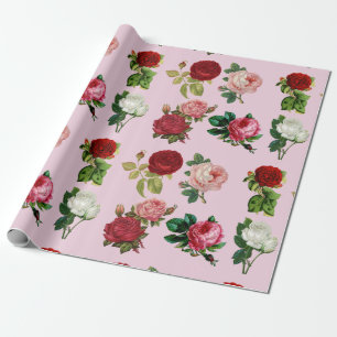 De Presente rosas que envolvem abundante o papel