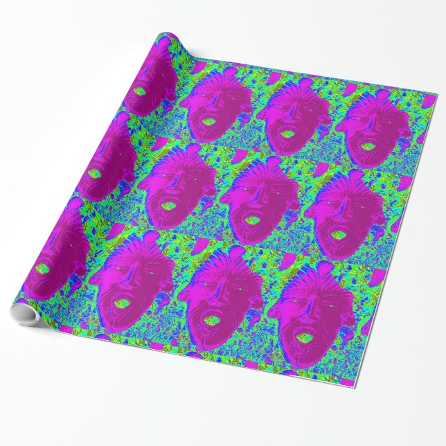 De Presente rosto roxo no papel verde (Desenrolado)