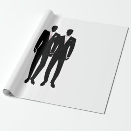 De Presente Sr. e Sr. embrulho papel branco e preto