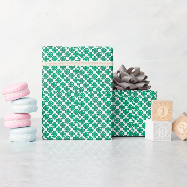 De Presente Tiny Quatro Folhas Folhas com papel brilhante embr (Chá de bebê)