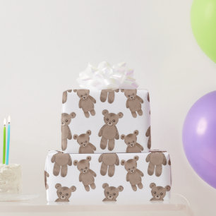 De Presente Ursinho Doce, Urso Castanho, Papel Branco