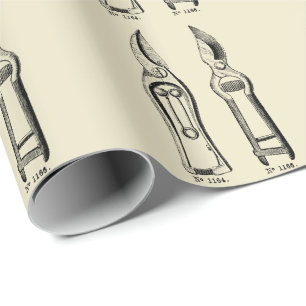 De Presente VINTAGE ILLUSTRATIONS Impressoras Papel embrulhado