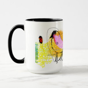 De "preto do pintinho Lov" caneca combinado de 15