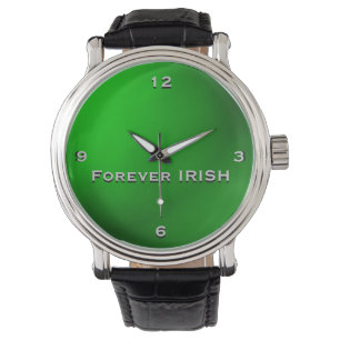 De Pulso Do verde relógio IRLANDÊS do monograma para semp