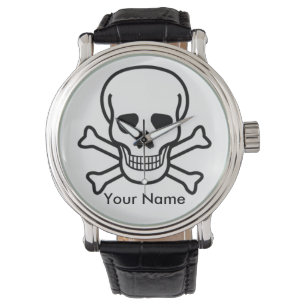 De Pulso O crânio e os Crossbones no relógio personalizam