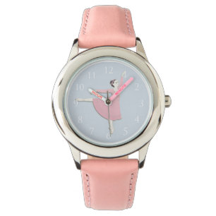De Pulso O relógio do miúdo cor-de-rosa da bailarina