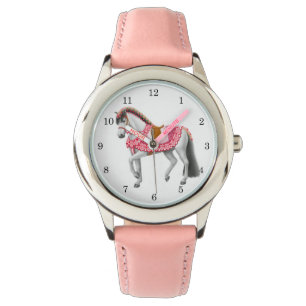 De Pulso Relógio customizável das meninas do cavalo