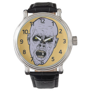 De Pulso Relógio da cara do zombi