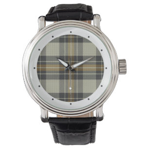 De Pulso Relógio do Tartan das queimaduras