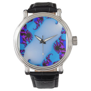 De Pulso Relógio fractal azul