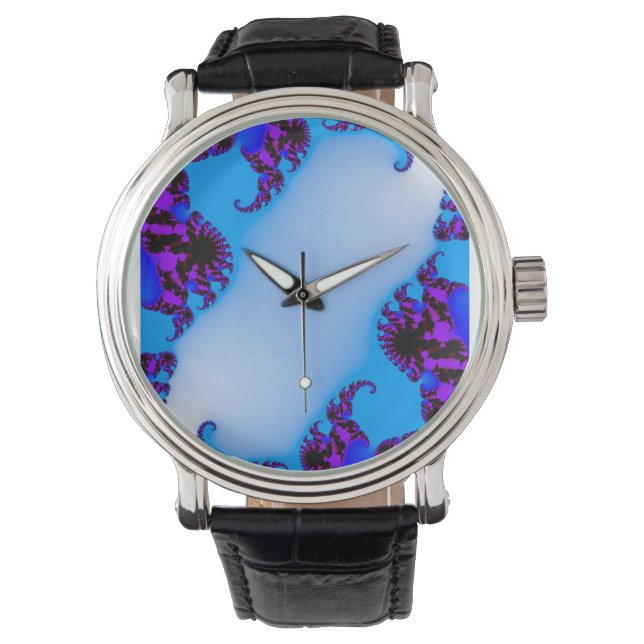 De Pulso relógio fractal azul (Frente)
