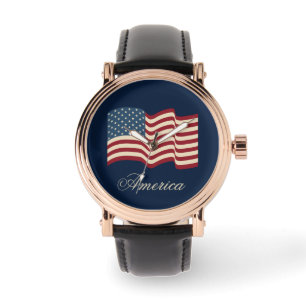 De Pulso Relógio masculino presente Bandeira Americana Patr