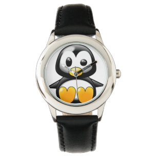 De Pulso Relógio pequeno adorável do pinguim