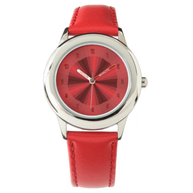 De Pulso Relógio Vermelho Ilusão Óptica (Frente)