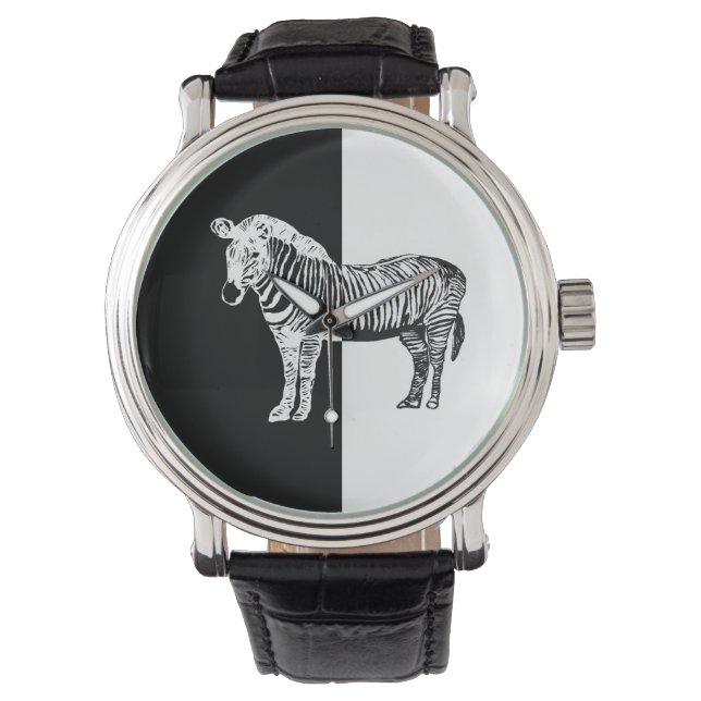De Pulso relógio Zebra 50/50 (Frente)