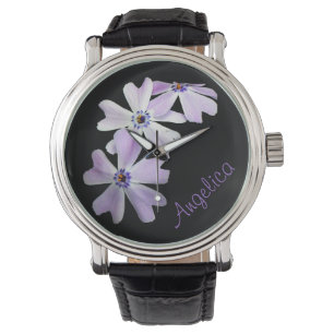 De Pulso Roxas relógio personalizado 3 flores