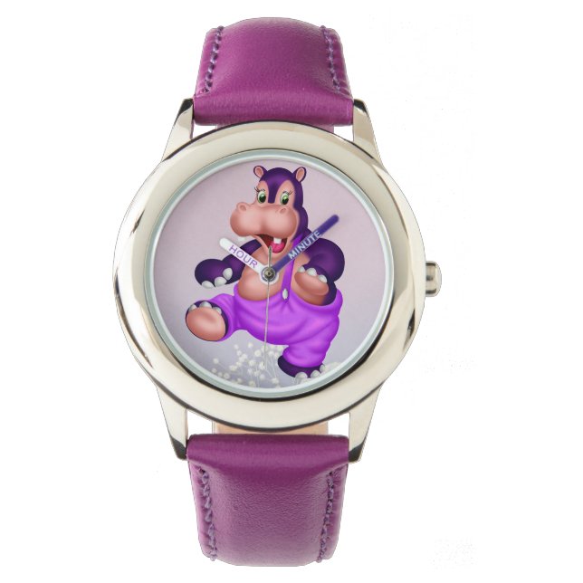 De Pulso Roxo - Relógio Infantil (Frente)