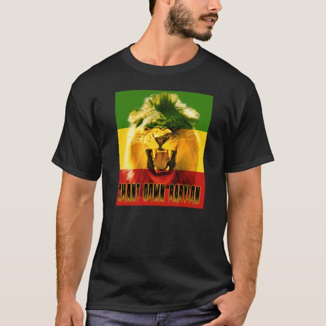 De Rasta do canto t-shirt do leão de Babylon para (Frente)