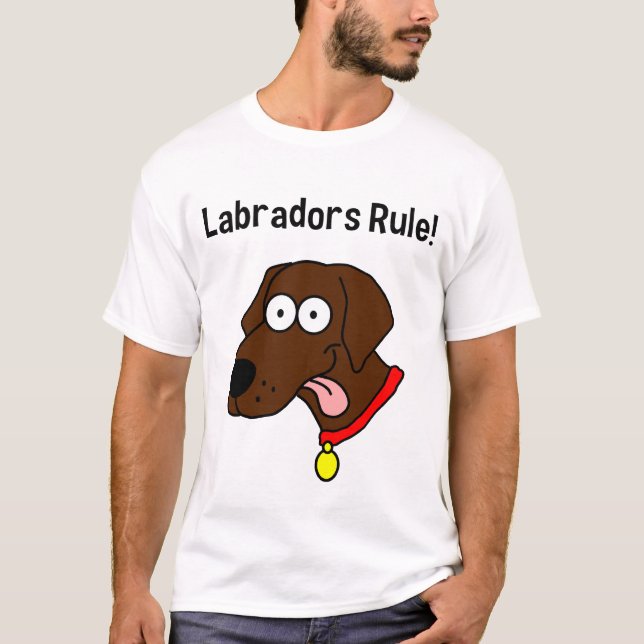 De "regra Labradors!" O t-shirt dos homens do (Frente)