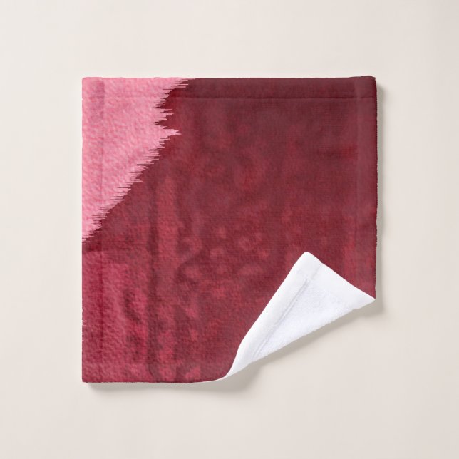 De Rosto Manchas rosa na toalha vermelha (Pano de lavar)