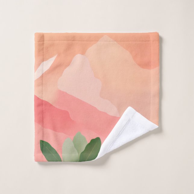 De Rosto "Pastel Guava Bliss: Toalha Personalizada com Pers (Pano de lavar)