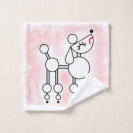 De Rosto Toy Poodle Branco Lavar Toalha