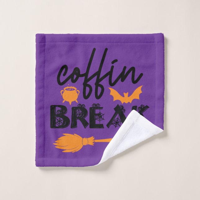 De Rosto Trendy Halloween "Coffin Break" Cote Toalha (Pano de lavar)