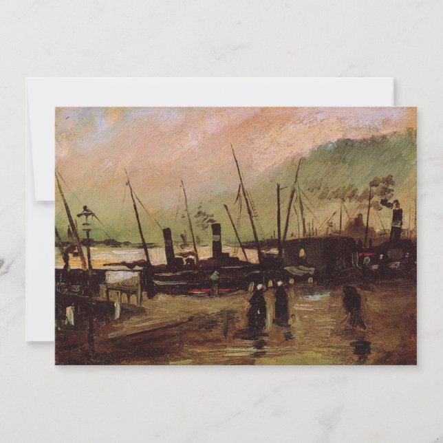 De Ruijterkade em Amsterdã por Vincent van Gogh (Frente)