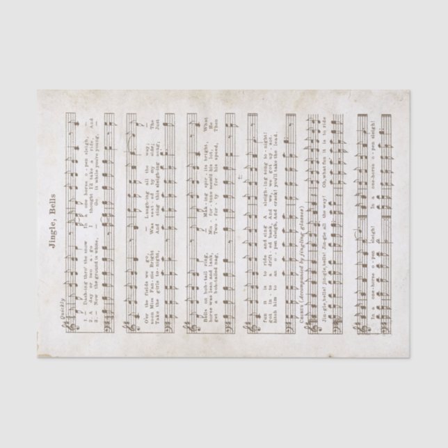 De Seda 1850 Jingle, Bells! Papel e Decoupage Tecidos (Frente )