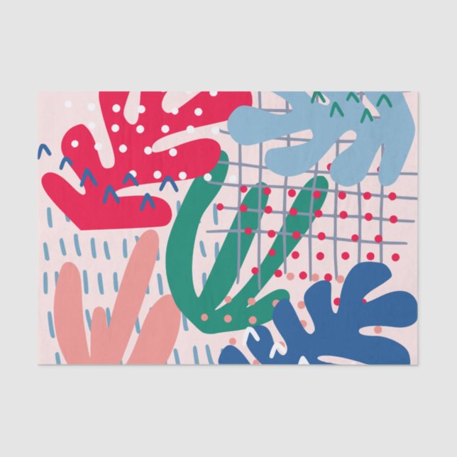 De Seda Abstrato cor-de-rosa - Papel (Frente )